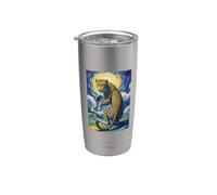 Leopard apanese Blue Kaiju Monster Leopard Art Women Leopard Stainless Steel Insulated Tumbler