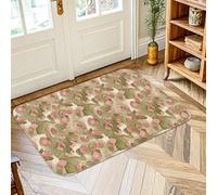 Leopard Area Rug, Modern Funky Spots Curves None Peach Non-Slip Doormat Rectangle Throw Rug Non Shedding Bathroom Entryway Bedside Laundry Room Decor 2' X 3'