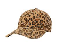 Leopard Baseball Cap Distressed Style Vintage Cheetah Print Hat Adjustable Ponytail Hats for Women Men Cowgirl Cowboy Messy Bun Caps Bad Hair Day Baseball Hat (UK, Alpha, One Size, Camel)