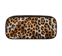 Leopard Blanket Pencil Case Waterproof Leather Pencil Pouch Multi-purpose Aesthetic Makeup Bag Cute Pen Bag Large Cosmetic Bag for Office Stationery, Travel