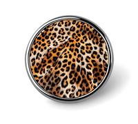 Leopard Blanket Round Badge Personalized Metal Lapel Pin Badges Fit Clothing Bags Hat Humorous Printed Brooch Badge Party Decorations Accessories for Men Women