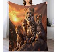 Leopard Blanket Soft Cozy Blanket Throw Couch Bed Print Couch And House Decor Throws for Sofa for Kids Boys Girls, 100×130cm