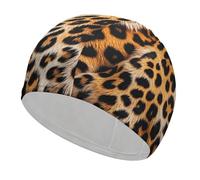 Leopard Blanket Swim Cap for Women Men Swimming Hat Bath Waterproof Pool Caps for Long Thick Curly Hair