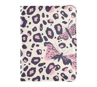 Leopard Butterfly Pink Travel Wallet Leather Passport Holder Anti Theft Passport Wallet for Men Trip Essentials