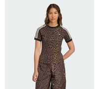 Adidas Originals Leopard Cali Short Sleeve T-shirt Brown 2XS Women