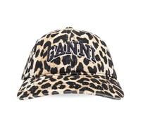 Leopard Canvas Cap - female - Ganni - Hats & Caps - Beige - ONE SIZE - Accessories ONE SIZE
