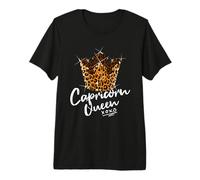 Leopard Capricorn Queen Zodiac Sign to Leopard Pattern Crown Premium T-Shirt