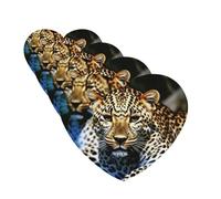 Leopard Car Air Freshener Cards Set of 4 Pieces Long Lasting Hanging Scented Cards for Bedroom Wardrobe Car Aromatherapy Tablets for Men Women Rearview Mirror Pendant