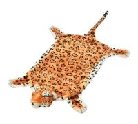 vidaXL Leopard Carpet Plush 139cm Brown Home Living Room Floor Mat Soft Rug