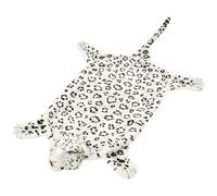 Leopard Carpet Plush 139cm White Home Living Room Floor Mat Soft Rug vidaXL