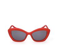 Leopard Cat-Eye Sunglasses, female, Guess, Sunglasses, Red, 54 MM, Accessories 54 MM