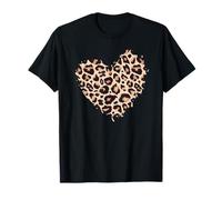 Leopard Cheetah Animal Print Heart T-Shirt