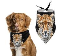 Leopard Cheetah Leopard Head Watercolor Dog Bandana Puppy Cat Scarfs Bibs Washable Triangle Kerchief Pet Gifts