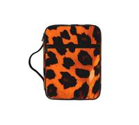 Leopard Cheetah Skin Bible Cover for Women Men Tiger Print Carrying Book Case Church Bag Bible Protective with Handle and Zippered Pocket