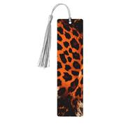 Leopard Cheetah Skin Bookmark Tiger Print Wooden Bookmark with Tassel Book Mark for Women Men Reading Page Markers Gifts for Book Lovers
