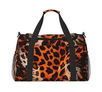 Leopard Cheetah Skin Travel Duffle Bag Tiger Print Gym Overnight Weekender Bag for Men Women Lightweight Carry On Luggage for Workout Holiday