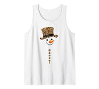 Leopard Cheetah Snowman Christmas Tee Leopard Print Pajamas Tank Top