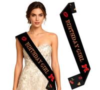 Leopard Cherry Birthday Sash for Women, 21st 30th 40th 50th Birthday Queen Party Sash for Bachelorette, Girls Night Out, Bridal Shower