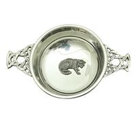 Leopard Chrome Plated Steel Quaich Bowl Scottish Quaich 218