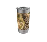 Leopard Close Up Portrait Spotted Big Cat Face Stainless Steel Insulated Tumbler