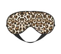 Leopard Comfortable Sleeping Aid Soft Eye Mask Adjustable Blackout Cover Reversible Night Rest