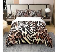 Leopard Cotton Bedding Set King Size Cow Print Cotton Bedding Set Animal Print Cotton Bedding Set Zebra Print Cotton Bedding Set for Kids Boys Girls Adults