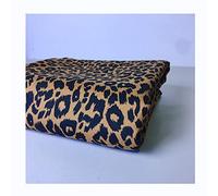 Leopard Cotton Denim Fabric Soft and Thick Pants Jacket Shoes Hat Skirt DIY Clothing Fabric(Color:Brown)