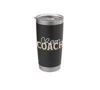 Leopard Design Cheerleading Coach Funny Cheer Coach Stainless Steel Insulated Tumbler