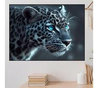 Leopard Diamond Art Animal Large Diamond Painting 40x30cm 2025 New Crystal Art DIY 5D Full Square Gem Adults Crafts, Rhinestone Embroidery Cross Stitch Mosaic Crafts Home Wall Room Decoration zhad107