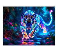 Leopard Diamond Art Kits Adults-Animal 5D Diamond Painting Kits for Adults, Leopard Gem Art as Home Wall Decor Gifts (12x16 inch)