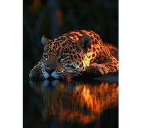 Leopard Diamond Art Kits Adults, Diamond Painting Animal Dimond Art 5D DIY Full Round Drill Crystal Embroidery Cross Stitch Crafts Crafts for Adults, Home Room Decor, Gifts 28X38 Inch -bby26051X