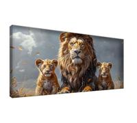 Leopard Diamond Art Lion 5D Diamond Art Kits Adults, DIY Full Drill Crystal Rhinestone Crafts Gem, Embroidery Cross Stitch Canvas Painting for Beginners for Home Decoration, Gifts 12 x 24 in 0Z-788