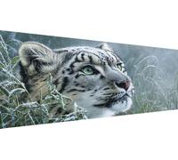 Leopard Diamond Art Winter Diamond Painting Kits Adults, Full Drill Cross Stitch Kits for Adults, Crystal Art Kit for Home Wall Decor, Creative Hobby Gift & Stress Relief, 80x160cm 32x64 Inch Y1-403