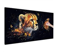 Leopard Diamond Painting Kit for Beginners, Large Diamond Arts and Crafts for Adults 200x80cm, 5D DIY Crystal Art Butterfly, Gem Art and Hobbies for Adults Women, Christmas Decorations, Gifts Q-80