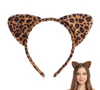 Leopard Ears Headband, Cute Cheetah Ear Headbands Halloween Christmas Party Headwear Hair Accessories for Women Fancy Dress Cosplay Party Accessories and Daily Wear