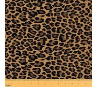 Leopard Fabric by The Yard,Safari Animal Upholstery Fabric for Chairs,Cheetah Waterproof Outdoor Fabric,2 Yard,(L184*W150cm),Brown Black
