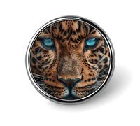 Leopard Face Button Pin Personalized Metal Lapel Pins Badges Classic Round Brooch Pin Novelty Unique Enamel Pins Cute Funny Pinback Button Badge for Jackets Backpacks Bags Coat