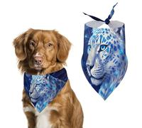 Leopard Fireflies Under Moonlight Dog Bandana Puppy Cat Scarfs Bibs Washable Triangle Kerchief Pet Gifts
