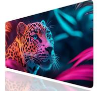 Leopard Gaming Mouse Mat Animal Mouse Pad Large 800x400x3mm, Extended Waterproof Mousepad Smooth Cloth Surface Improved Precision And Speed, Desk Mat Non-Slip Rubber Base for Office Gaming GKuk-2257