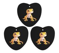 Leopard Gecko Cute 3 Pcs Automotive Air Fresheners Mirror Aromatherapy Tablets Ornament Car Fragrance Scented Cards Love form