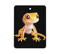 Leopard Gecko Cute Automotive Air Fresheners Mirror Aromatherapy Tablets Ornament Car Fragrance Scented Cards Square