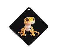 Leopard Gecko Cute Automotive Air Fresheners Mirror Aromatherapy Tablets Ornament Car Fragrance Scented Cards Rhombus