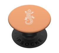 Leopard Gecko Dad Reptile Lizard - Orange PopSockets Adhesive PopGrip