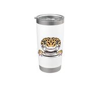 Leopard Gecko Funny Peeking Pocket Lizard Stainless Steel Insulated Tumbler
