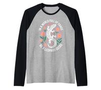 Leopard Gecko Kindness Graphic Raglan Baseball Tee