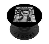 Leopard Gecko Lizard Last Day Of School Summer Funny Selfie PopSockets Adhesive PopGrip