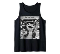 Leopard Gecko Lizard Last Day of School Summer Funny Selfie Tank Top
