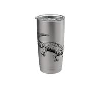 Leopard Gecko Mom and Dad Reptile Art Stainless Steel Insulated Tumbler