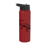 Leopard Gecko Mom and Dad Reptile Art Stainless Steel Insulated Water Bottle