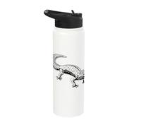 Leopard Gecko Mom and Dad Reptile Art Stainless Steel Insulated Water Bottle